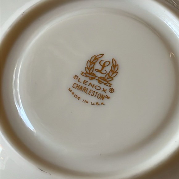 Lenox china Tea Cup & Saucer set Charleston Pattern Made in USA 1980-1989 - Picture 5 of 10